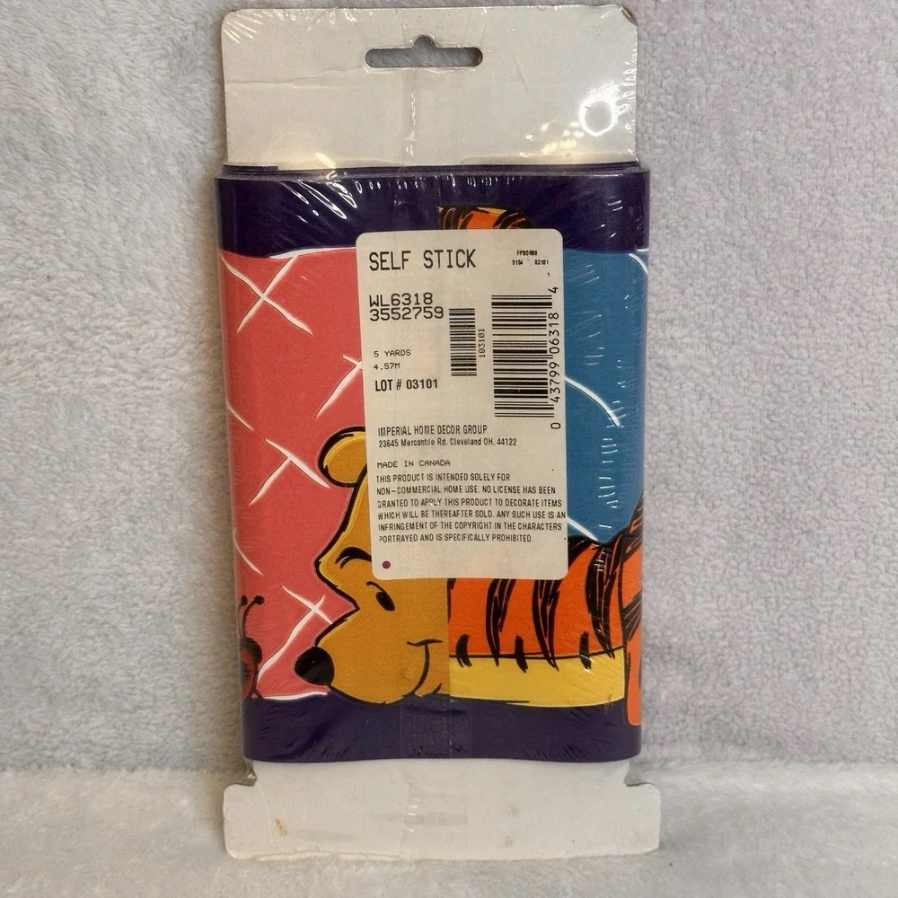 Winnie the Pooh Tigger‎ Wall Border Self Stick 5 Yd. Roll WL6318 Lot #03911